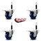 Service Caster 3'' Solid Poly Swivel 3/4'' Expanding Stem Caster Set Total Lock Brake, 4PK SCC-EXTTL20S314-SPUS-34-4 - alternate 4